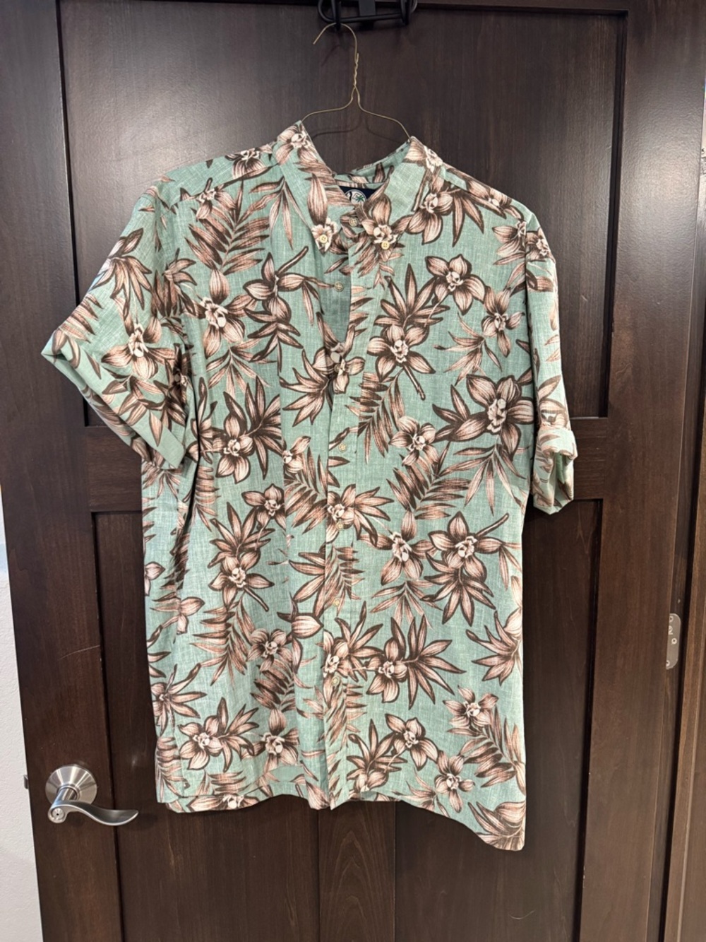 reyn spooner Mint Green Floral Short-Sleeve Button Shirt